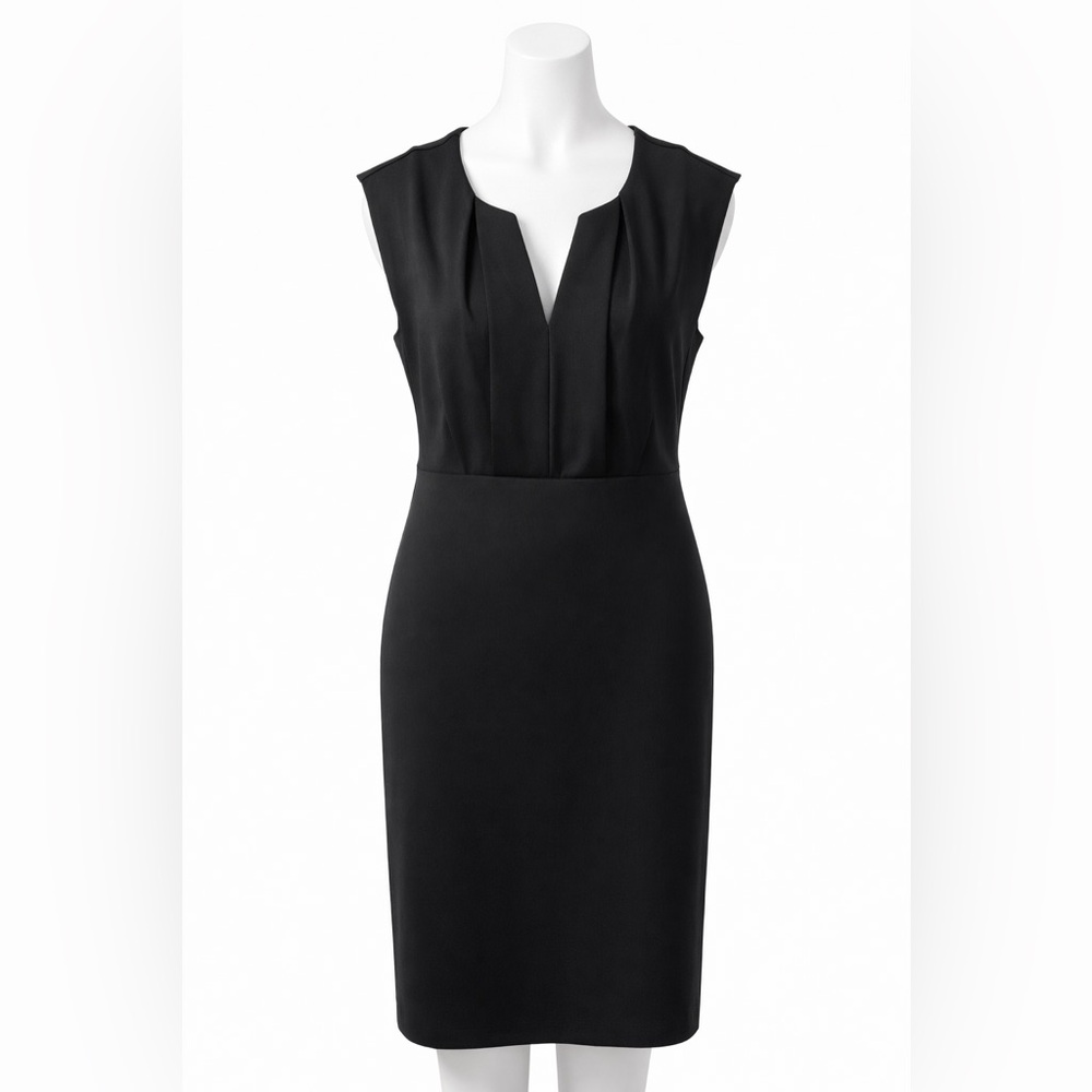 Banana Republic Black Sheath Dress | V-Neck | Size Small | NWT